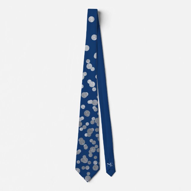 Corbata Moderno y elegante Navy Sencillo puntos de Polka P (Anverso)