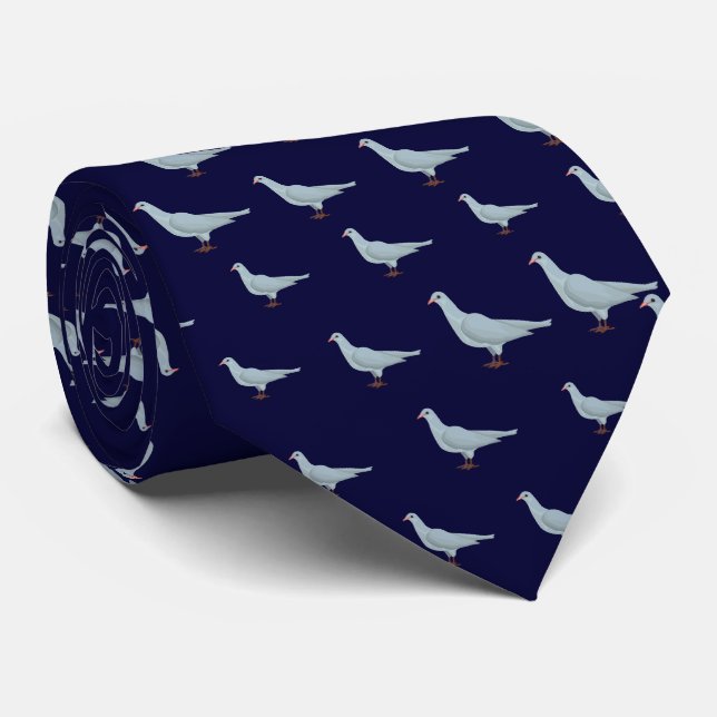 Corbata Moderno y elegante patrón de la Marina Azul de la  (Enrollado)