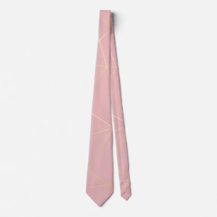 Corbata Modernos elegantes se ruborizan modelo geométrico