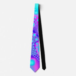 Corbata Moléculas neonesas Fractal psicodélico