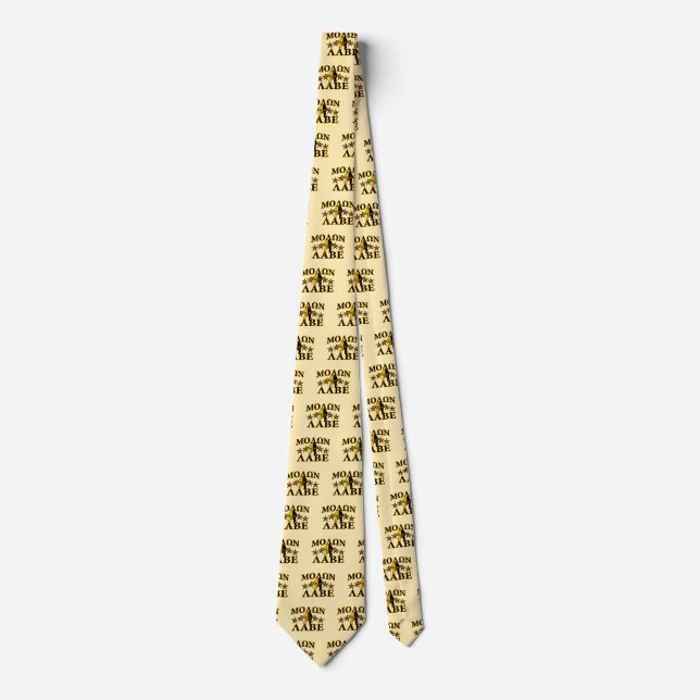Corbata Molon Labe Guerrero Espartano Casco 5 estrellas Or (Anverso)