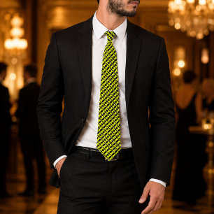 Corbata Monarca Zulú Lujo Africano Negro y Amarillo