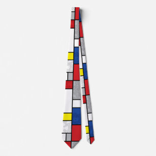Corbata Mondrian Retro Círculos Minimalistas De Stijl Mod 