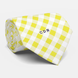 Corbata monograma amarillo de muy buen gusto elegante del