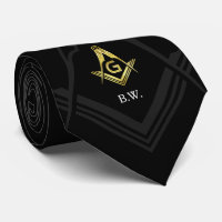 Monograma Black Gold Masonic Ties | Regalos de mas