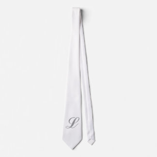 Corbata Monograma blanco