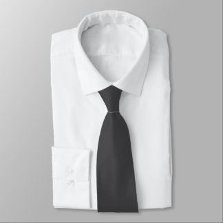 Corbata Monograma blanco gris oscuro y sólido moderno