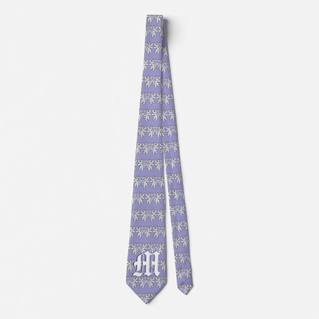 Corbata Monograma Boda Vow Heart (Anverso)