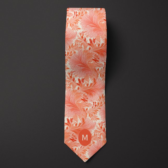 Corbata Monograma Botánico de Melocotón (Subido por el creador)