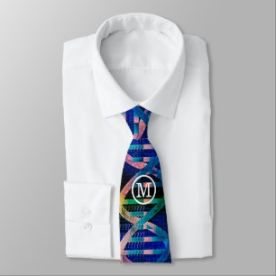 Corbata Monograma de ADN ID Arte Ciencia