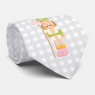Corbata Monograma de Cascanueces Pastel de Cuadros