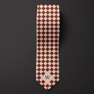 Corbata Monograma de Casual Brown revisado