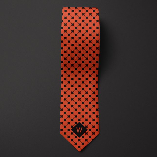 Corbata Monograma de círculos empresariales de naranja (Subido por el creador)