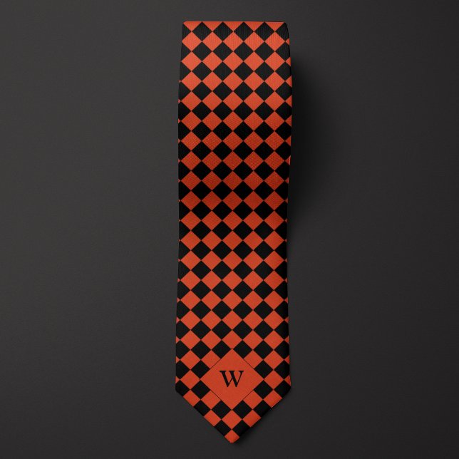 Corbata Monograma de comprobación de negocio de naranja (Subido por el creador)