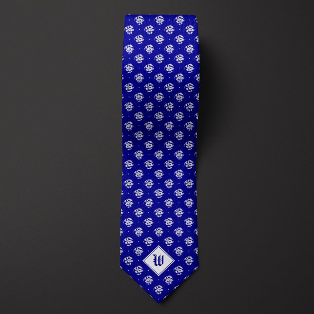 Corbata Monograma de Dragón Icónico Azul (Subido por el creador)