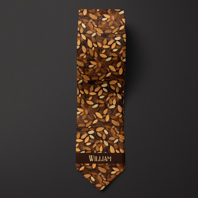 Corbata Monograma de hojas de otoño (Subido por el creador)