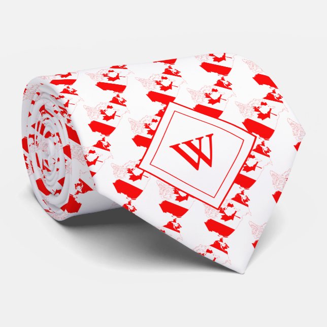 Corbata Monograma de la Escritura Cristiana de CANADÁ (Enrollado)