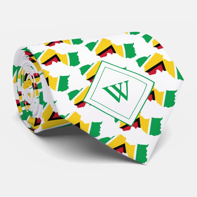 Corbata Monograma de la Escritura Cristiana GUYANA (Enrollado)