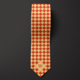 Corbata Monograma de Naranja Casual controlado