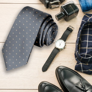 Corbata Monograma de nombre personalizado gris