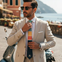 Monograma de Patrón de Rayas Rosadas y Azules Mari