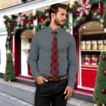 Monograma de Red Buffalo Plaids Personalizado