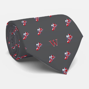 Corbata Monograma del colector de zapatillas rojo blanco g