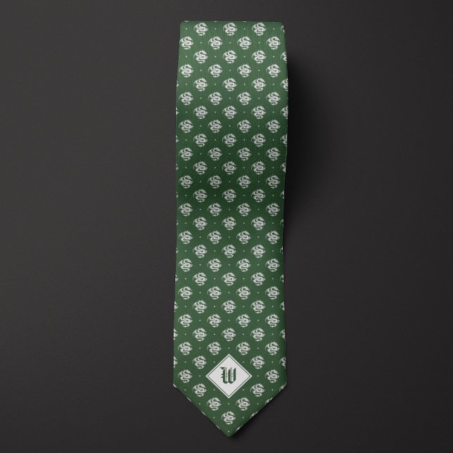 Corbata Monograma del dragón verde mosaico (Subido por el creador)