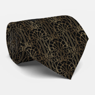 Corbata Monograma del Gran Gatsby 20 de Royal Gold Art Dec