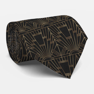 Corbata Monograma del Royal Gold Black Great Gatsby 20s