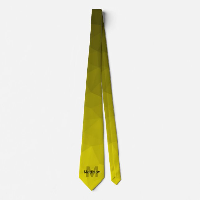 Corbata Monograma geométrico de malla con ombre oscuro ama (Anverso)