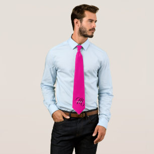 Corbata Monograma inicial de nombre moderno minimalista ro