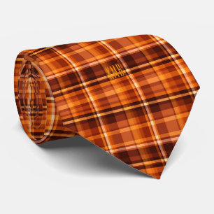 Corbata Monograma Moderno Patrón De Tapado De Otoño-Caída 