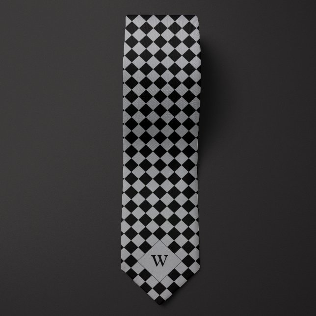 Corbata Monograma negro en caja (Subido por el creador)