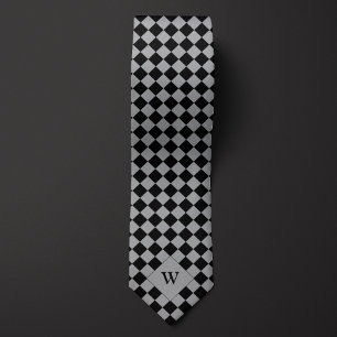 Corbata Monograma negro en caja