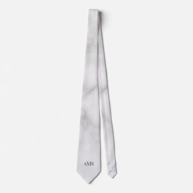 Corbata Monograma Personalizado Clásico (Anverso)
