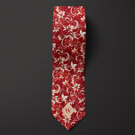 Corbata Monograma rojo y crema de garnet<br><div class="desc">Consiga un estilo clásico y refinado con nuestro cordón de Cuello de Garnet Red y Cream Monogram. La combinación de rojo y crema de granate crea una elección elegante y versátil para los bodas. Complete su conjunto con nuestros calcetines correspondientes para obtener un aspecto coordinado.</div>