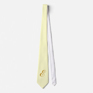 Corbata Monograma Tejido amarillo