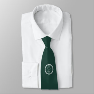 Corbata Monograma Verde Esmeralda personalizado Iniciales