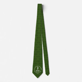 Corbata Monograma verde personalizado de GOLF 