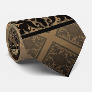 Corbata Monograma vintage (chocolate)
