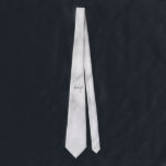 Corbata Monograma y nombre de la escritura moderna de márm<br><div class="desc">El Monograma y Regalo de Nombres personalizados con un nombre personalizado en estilo de letra de escritura gris moderno y monograma en estilo de fuente de escritura gris claro moderno como fondo sobre fondo de mármol blanco. Perfecto como regalo de vacaciones, regalo del día del padre, regalo de agradecimiento para...</div>