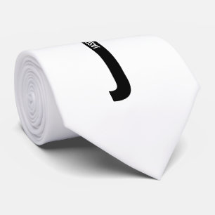 Corbata Monograma y nombre modernos en negrita personaliza