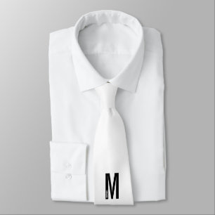 Corbata Monograma y nombre negrita personalizado moderno