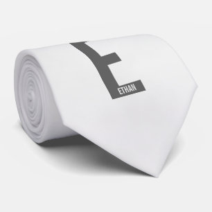 Corbata Monograma y nombre negrita personalizado moderno