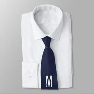 Corbata Monograma y nombre negrita personalizado moderno
