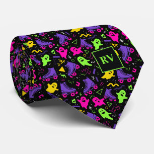 Corbata Monogramación de vibraciones de arcade Haunted Ret