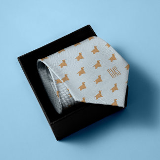 Corbata Monogramado del patrón de perros de Cocker Spaniel