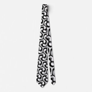 Corbata MonoMax Patrón blanco + negro Patrón óptico de pun