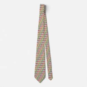Corbata Monos de dibujos animados lindos con corazón de am